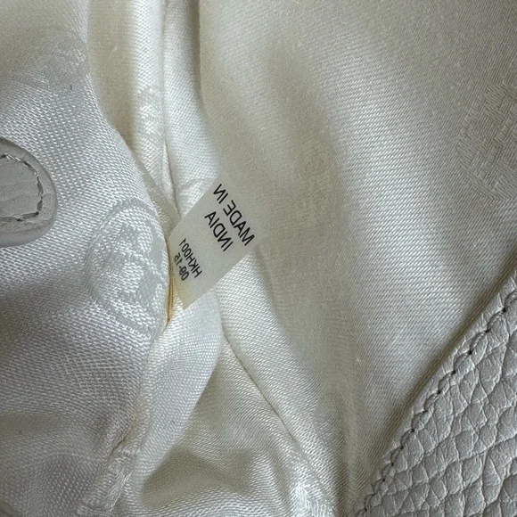 Tory Burch Cream Leather Serif T Crossbody Saddle Bag Purse - Picture 11 of 16